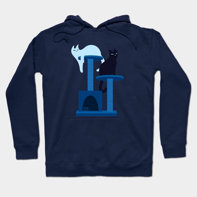 Blue Cat Tree Hoodie by jastinamor